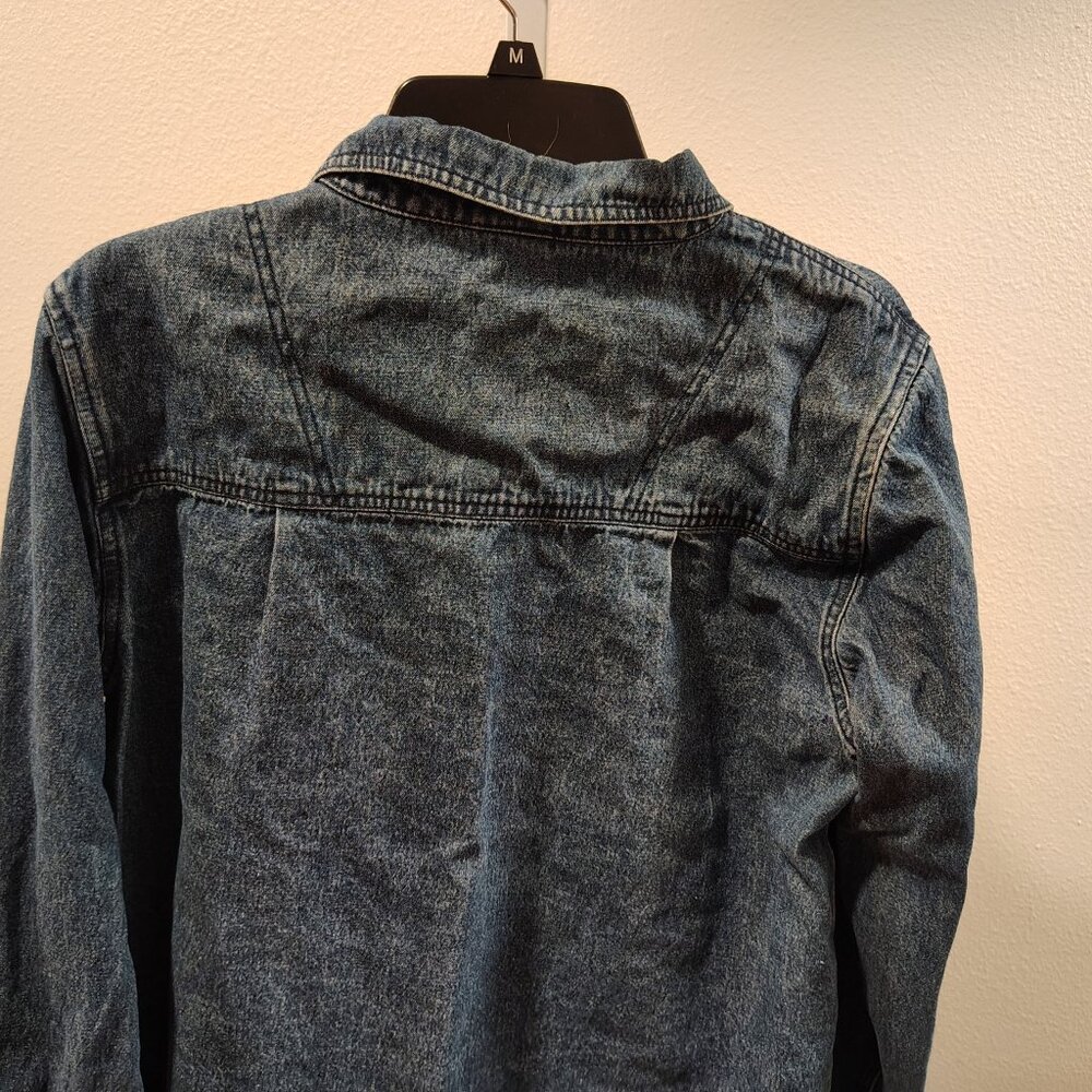 Decorated Originals Vintage Embroidered Christmas Denim Button Front Shirt XL - Picture 10 of 12